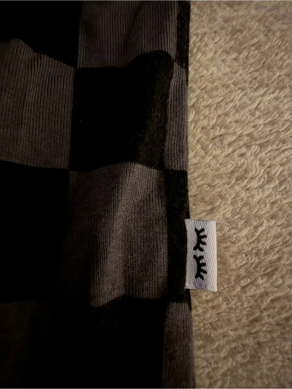 Little Sleepies Black & Gray Checkered Zip One-Piece Pajamas 6-12 months
